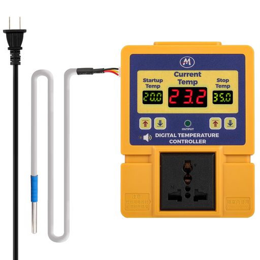 Moongiantgo温度コントローラー0.1°C高精度温度制御温度/水温管理デジタルサーモスタット加温/冷却兼用..