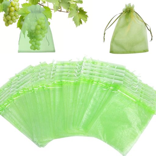 Doyime防虫ネット(100枚セット)果樹袋果物保護ネット防鳥野菜防虫網農業ネット園芸用通気性耐久性光透..