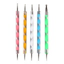 YIXINLYMYドットペンネイルアート両端での使用ドット棒ネイルドットペン点描ツールドッティングペンネイル筆道具点描ツールネイルデコペン装飾ツール5本セット