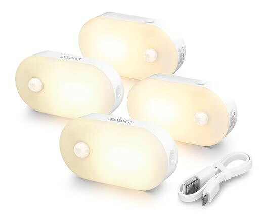 LyridzLEDセンサーライトusb充電式足元灯人感センサー足元ライト常夜灯無段階調光3つのモードナイトラ..