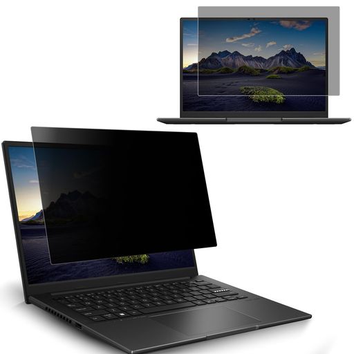 HinZann14インチ16:9覗き見防止フィルムのぞき見防止フィルムノートパソコンフィルムスライド式プライバシーフィルタ液晶保護ーフィルムブルーライトカット反射防止両面使用着脱簡単(14…