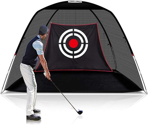 Doubleriverゴルフネット大型3.6x2x2.1m室内屋外練習用防球ネットゴルフ練習ネット簡単設置折りたたみ..