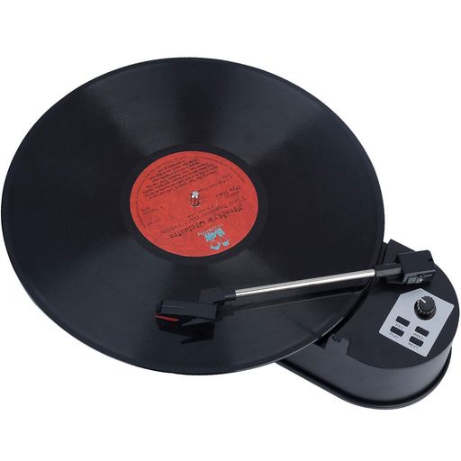 EnergyPowerミニレコードプレーヤーMP3ダビング機能搭載超小型ターンテーブルスピーカー内蔵アナログ盤資産をデジタル化ワンタッチ録音33回転/45回転切替EP/LPドーナツ盤対応ファイル自動分…