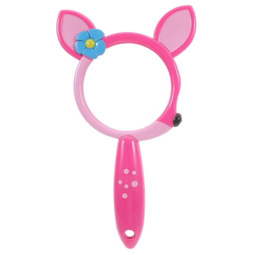 NUOBESTY鹿の形拡大鏡虫眼鏡こども用拡大鏡手持ちルーペ3倍アクリル透明ピンク昆虫や植物観察保育園読書地図の読み誕生日入学プレゼントこども緑の日海の日1個入