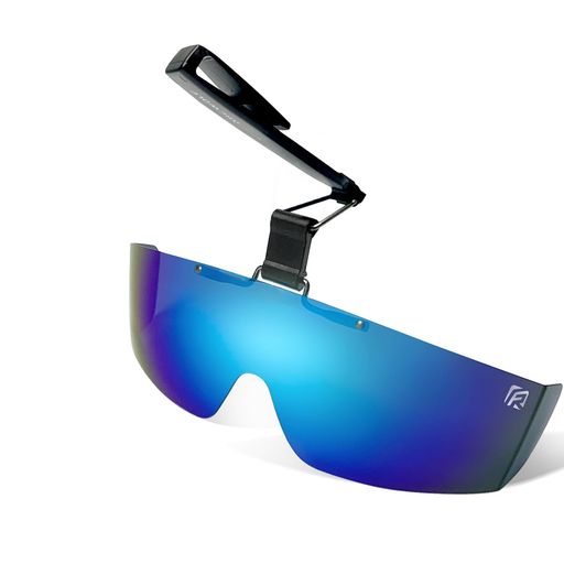 [ARCWOLF]偏光サングラス帽子につけるクリップオンサングラス跳ね上げオーバーグラスキャップシェイダー帽子用偏光サングラス(4)