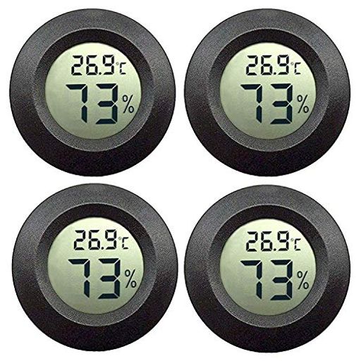 4個ミニ温湿度計華氏または摂氏メートルデジタル液晶モニター屋内部屋湿度温度計ゲージ用加湿器ホーム..