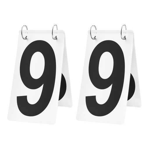 [GOGO]1桁スコアボード2個セット防水加工両面表示0〜9携帯便利読みやすい得点板試合用野球テニス卓球サ..