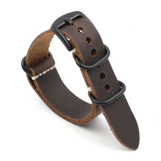 【素材】天然の牛革である各ストラップには、スエード調で優しい肌触り、革愛好家のための最初の選択肢として、独自の質感があります。 【NatoWatchStrap】Natostyleレザーストラップ、時計のストラップは柔らかく、ストラップの裏側はオリジナルのレザーで、表面は磨かれています。長く使うほど、日常の傷もレトロな魅力に。 【サイズ】長さ29cm(バックルを除く)厚さ2mm、13.5cmから22cmの手首に対応、9穴(ほとんどの人の手首に適しています) 【5-ring】本革腕時計ベルトは補強糸で縫い付けられており、時計ベルトと時計リング。は耐食性に優れた外科用ステンレス鋼で作られています。通常のNATOレザーベルトよりも耐久性があります 【セット内容】1xNATOレザーストラップ+2xスプリングバー+1x交換ツール
