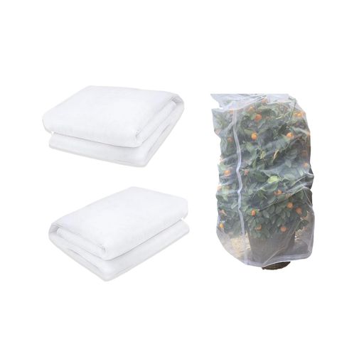 Mirhua植物保護カバー2個セット防虫ネット巾着式虫鳥除け網防鳥ネット菜園プランター用園芸用ネット鳥..