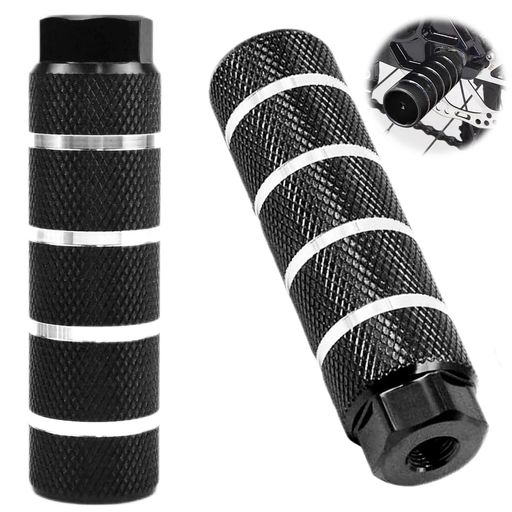 自転車ステップハブステップ2個入り全長10cm外径2.8cm自転車用アルミフットポスト耐久性滑り止め取り付..