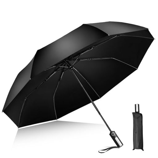 雨、太陽 雨傘マーク【晴雨兼用、実用性抜群】スタリッシュで大きな晴れ雨兼用のメンズ折りたたみ傘が登場!一年中活躍する折りたたみ傘です。裏面の黒色PUコーティングで遮熱効果があり、紫外線遮蔽率・遮光率は、全色99%以上。突然の雨はもちろん、照りつける日差しにも対応する晴雨兼用傘です。男女問わず、通勤、通学、旅行や出張など、実用性のアイテムです。ご家族やご友人へのギフトにぴったりです。 雨傘マーク【高強度8本骨仕様】重さと強度のバランスを取った8本骨折り畳み傘。軽量と強度を併せ持つアルミニウム+グラスファイバー製の親骨を採用。弾力性があり、錆びにくくて丈夫です。少々の強風にあおられても、安易に折れたり曲がったりする心配ありません。また、強風で傘が裏返っても、閉じる動作で簡単に元に戻り、傘が折れにくい構造となっています。腐食防止コーティングでサビにくく長くご使用いただけます。 雨傘マーク【高密度210T生地x超撥水加工】高密度で防水性の高い201T素材を採用し、撥水性と耐水性に優れています。生地に付着した雨水をしっかり弾くので、使用後軽く振るだけで水滴を振り払えます。