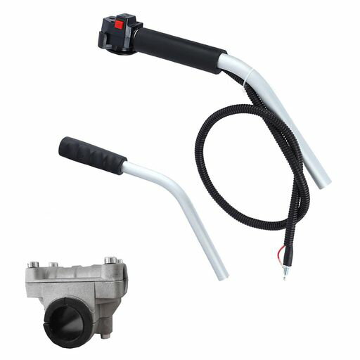 HUIKKJP草刈り機/刈払機用両手ハンドルセットスロットルケーブル・取り付け金具付汎用修理交換部品