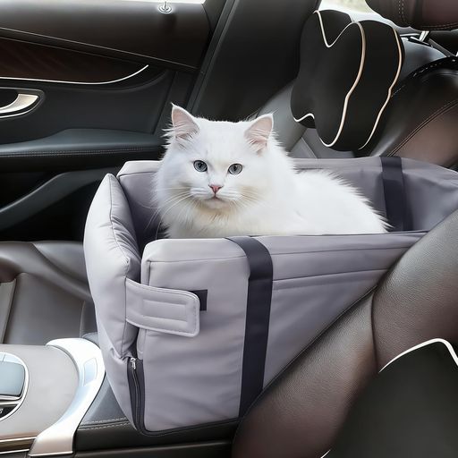 犬用車載シートペットドライブボックス飛び出し防止折り畳み滑り止め小型犬猫用前枕式クッション内側メ..