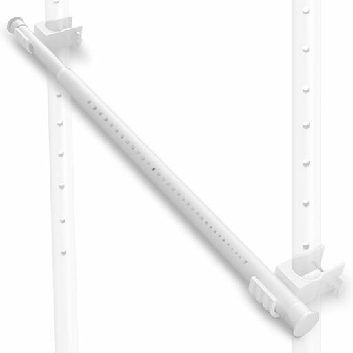 Withstarつっぱり棒専用横バーロングタイプ物干し竿カーテンポール長さ110~310cm布団干し収納服掛けホワイト