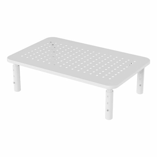 homiiモニタースタンドモニター台37cmX23.5cm卓上3段高さ調整可能パソコン台白パソコンモニター置き台..