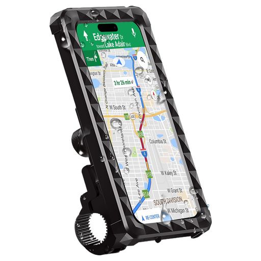 Matekoty自転車スマホホルダー防雨全包围バイク/電動対応バイク両用スマホホルダー全包围防雨代車にも..