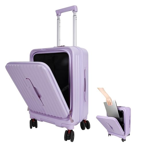 [SKYFLY]スーツケース両開きフロントオープンキャリーケースSサイズ機内持ち込み軽量多機能キャリーバッグ耐衝撃静音TSAローク【立体収納システム】おしゃれ旅行ビジネス出張修学(1-3泊40…