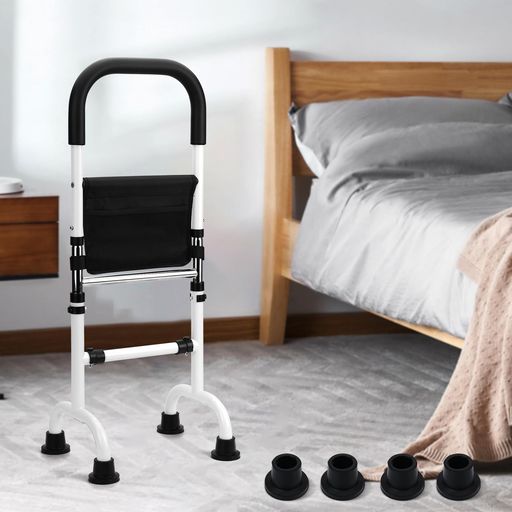 bumxca手すり室内立ち上がり補助器具【6段階高さ調節】トイレ/ベッド/玄関/階段/廊下介護手すり【転倒防止】つかまり立ち耐荷重150kg高強度カーボンスチール材質起き上がりstandup高齢者向…