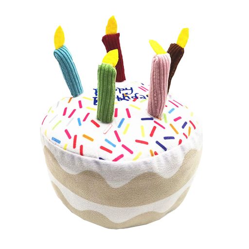 犬おもちゃ犬猫バースデー記念日ケーキ模様のぬいぐるみ音の出る噛むおもちゃお誕生日プレゼントかわいい飾り付けパーティークリスマスペット用品小型中型犬おしゃれ写真撮...