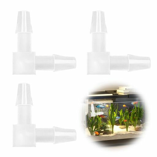 PAVIKEチューブ継手L字3点セット90度エルボーホースバーブオーディオファンホース継手エルボホースバー..