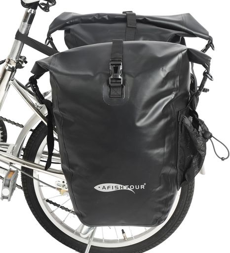 【AFISHTOUR】防水自転車パニアバッグ-50Lサドルバッグ自転車リアラック用-食料品やノートパソコン用の..