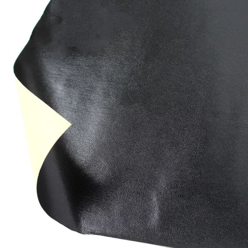 日本紐釦貿易(NipponChuko)合皮レザー裏地シールタイプバッグ用接着裏地約90cm巾x2m切売カットBKブラッ..