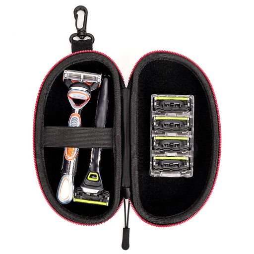 LinkideaEVAカミソリ旅行用ケース、カミソリ刃交換用旅行用ケースバッグ、Fusion5Power対応旅行用保護..