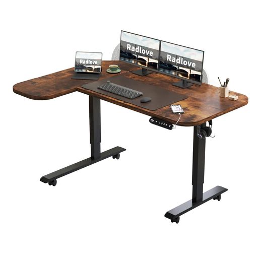 Radlove昇降デスクL字電動パソコンデスク幅150CM*奥行き100CMスタンディングデスクゲーミングデスクメ..
