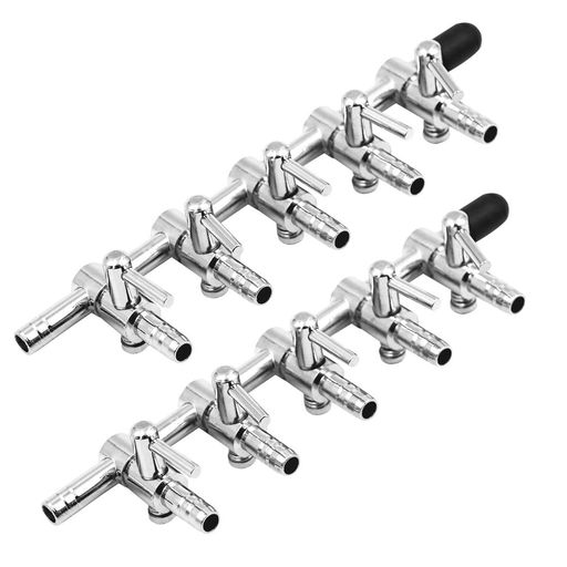 winovaエアチューブ分岐コック5分岐ステンレス製エアレーションバルブ各口独立調整式エアーポンプ分岐..