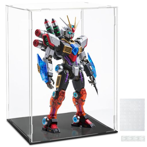 フィギュアケース高透明度アクリルUVカット・防塵・汚れ防止頑丈で組み立て簡単クッション脚付きコレク..
