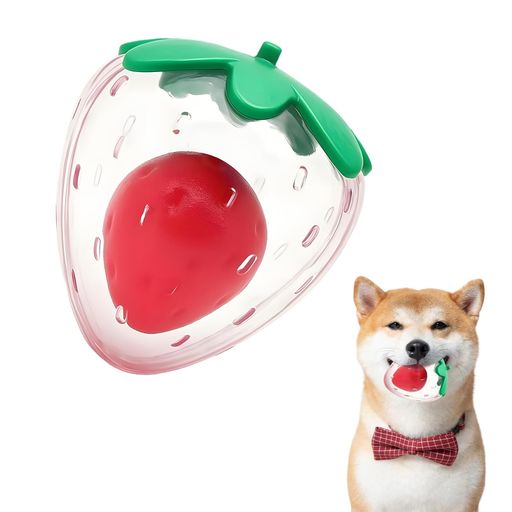 ポクミル犬おもちゃ音が出るおもちゃイチゴ嚙むおもちゃ嚙んでも壊れにくい犬用おもちゃ傷つきにくい洗..
