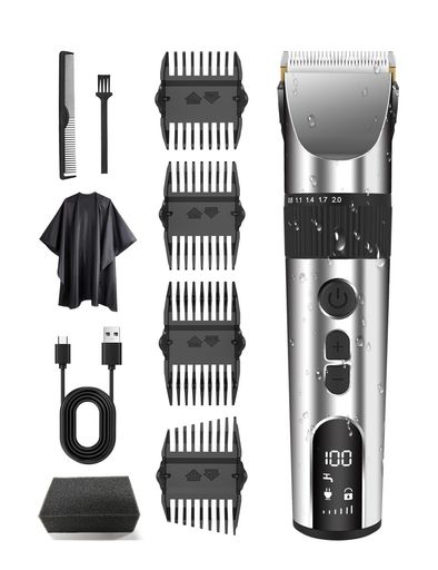 バリカン電動バリカンメンズ「2025新登場・TEYP-C急速充電・届いたらすぐ使える全セット」ヘアーカッター5時間連続使用6段階変速ツーブロック子供/家庭/業務用ばりかん5段階刈り高さ8高…