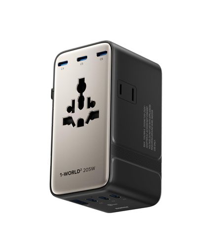 【業界最高の205W出力】MOMAX変換プラグPDGaN205W出力急速充電9台同時充電海外変換プラグ全世界対応6*P..