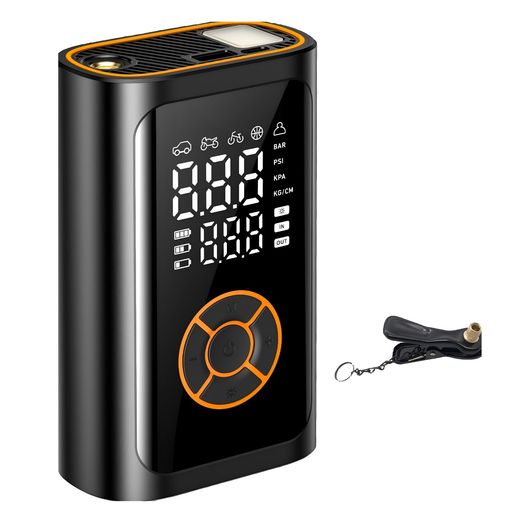 空気入れ電動空気入れ自転車バイク車ボール対応圧力自動停止150PSILEDライト