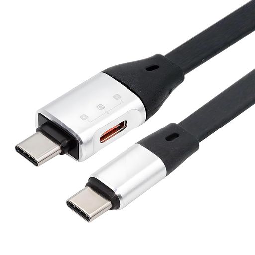 XiwaiUSB-CType-Cオス-オスUSB3.110Gbps&PDOTGオーディオメスポートフラットスリムFPCケーブルデータ延長コードノートパソコン携帯電話用