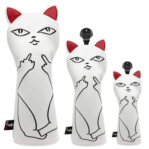 ゴルフクラブヘッドカバーゴルフウッドカバーカッコイイネコデザインゴルフヘッドカバーゴルフウッドカ..