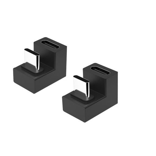 USBTypeC方向変換アダプター【2個セット】U型180度アダプタ100WUSB3.1高速充電PD充電データ同期10Gbps..