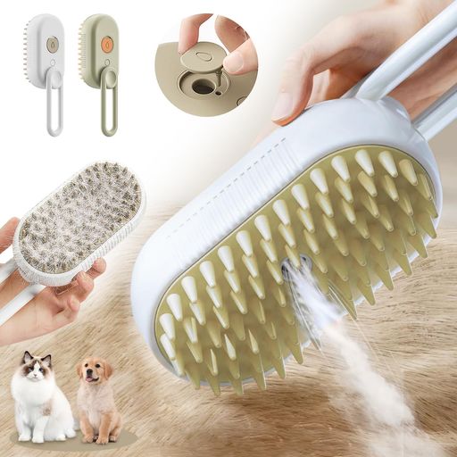 GaeYea猫ブラシスチーム3in1猫ブラシスチーム猫スチームブラシスチームブラシ猫マッサージスチーム付き..