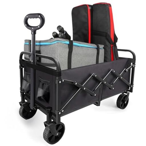 SEIKAC&Cアウトドアキャリーワゴン超軽量大容量120L耐荷重150kg2025年新登場折りたたみ式ワイドタイヤ..