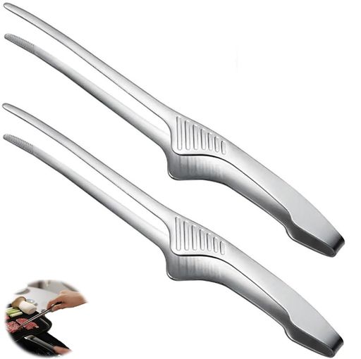 LeTradeJPトングステンレス焼肉トング2本セットステンレス焼肉堅牢耐摩耗性キャンプバーベキュー薬味調理用堅牢耐摩耗性