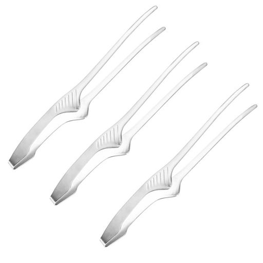 LOYELEY焼肉トングトングステンレス耐摩耗性すべりどめせっけい軽くて便利キャンプバーベキュー薬味調理アウトドアキッチン用(3銀色)