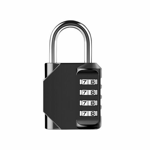 Akkerds4桁ダイヤルロックスーツケース用スーツケース学校のロッカー、荷物、バッグ用ロック(ブラック)..