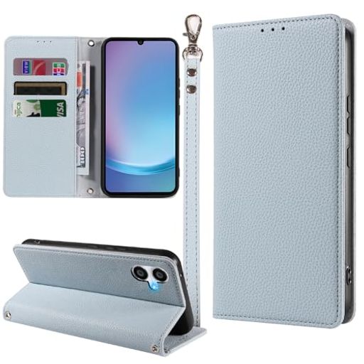 MINIKA Galaxy A25 5G 用 ケース 手帳型 ストラップ付き 高級PUレザー ギャラクシーA25 ケース 手帳型 SC-53F SCG33 スマホケース 耐衝撃 おしゃれ カード収納 横置きスタンド機能 内蔵マグネット 開…