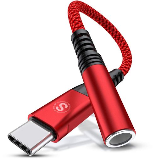 AUXケーブルタイプc0.18m【Type-Ctoφ3.5mm】sweguardステレオオーディオ延長ケーブルナイロン編みイヤホン延長コードiPadPro2020/iPadPro2018/Googlepixel