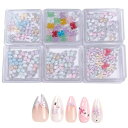 ネイルパーツリボンネイル装飾約120個セッ6つのスタイル3D立体蝶結びネイルパーツルジュエリーパーツ手かざり部品DIY手芸ハンドメイドデコパーツ