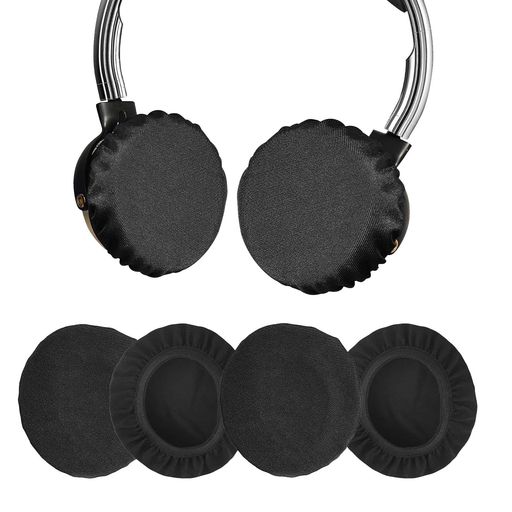 DFsuccesヘッドホンカバー2ペアセットイヤホンダストカバーヘッドホン交換用防塵劣化防止洗濯可ヘッドホン用ブラック(M)