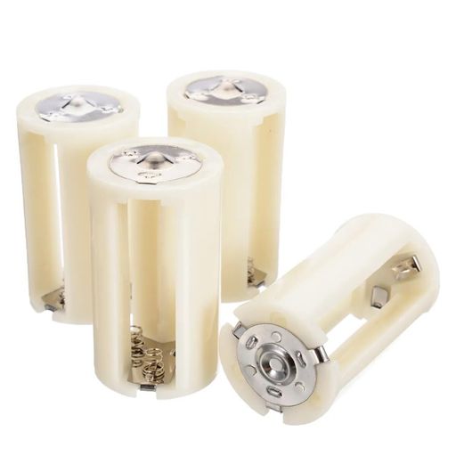 電池スペーサー4個セット単3右向き矢印単1に変換電池変換アダプター電池スペーサー単3形変換単1形転換装置単3電池を3本入れて単1電池にする電池スペーサー高耐久電池変換アダプター電…