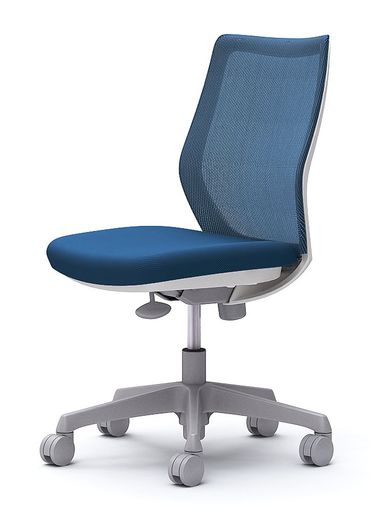 オカムラオフィスチェアCG-M肘なしメッシュタイプホワイトフレームミディアムブルーCG11WR-FZK3チェアのみ