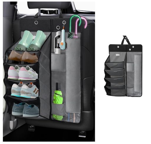 車用マルチシューズラック&傘入れ5段傘ホルダー小物収納グッズ車用下駄箱傘立てSフック3個付多車種対応..