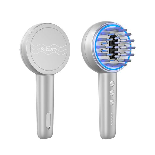 Kiboer電気ブラシ電動頭皮ブラシ美顔器頭皮フェイスボディemsRFEP3D振動LED光エステ液体ボックス付き乾..